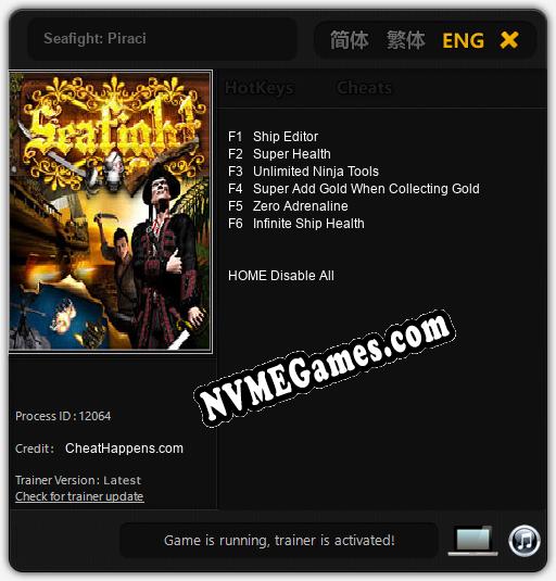 Seafight: Piraci: Treinador (V1.0.21)