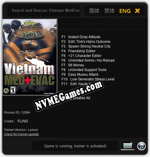 Treinador liberado para Search and Rescue: Vietnam MedEvac [v1.0.3]