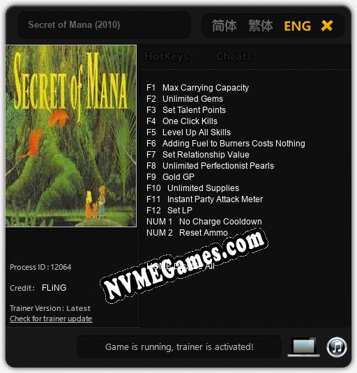 Secret of Mana (2010): Trainer +14 [v1.1]