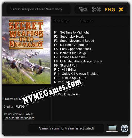 Secret Weapons Over Normandy: Treinador (V1.0.82)