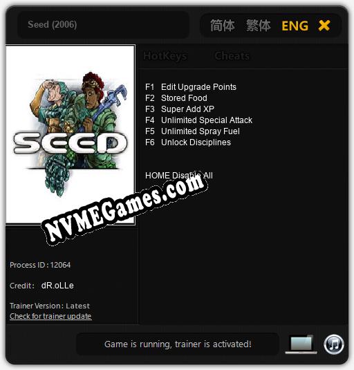 Seed (2006): Treinador (V1.0.72)