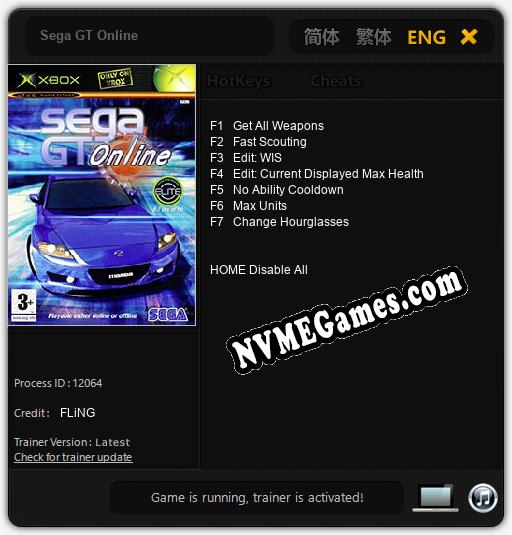 Treinador liberado para Sega GT Online [v1.0.5]