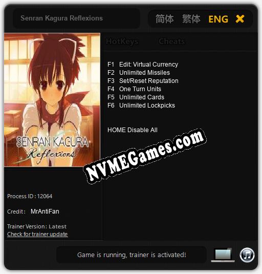 Treinador liberado para Senran Kagura Reflexions [v1.0.4]