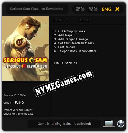 Serious Sam Classics: Revolution: Trainer +6 [v1.7]