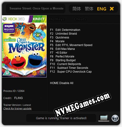 Sesame Street: Once Upon a Monster: Cheats, Trainer +12 [FLiNG]