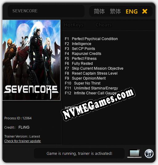 SEVENCORE: Treinador (V1.0.66)