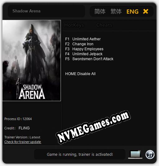 Shadow Arena: Treinador (V1.0.32)