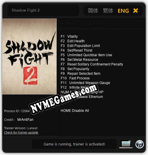 Shadow Fight 2: Cheats, Trainer +14 [MrAntiFan]