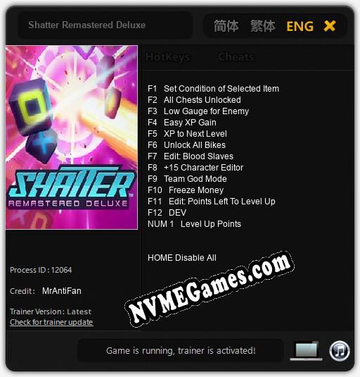 Shatter Remastered Deluxe: Trainer +13 [v1.9]