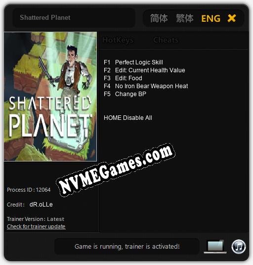 Shattered Planet: Treinador (V1.0.56)