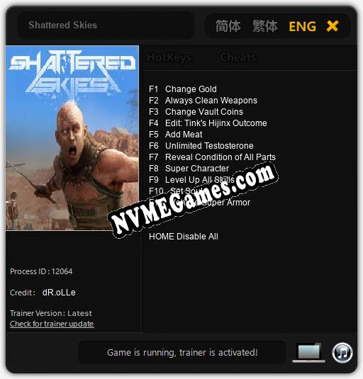 Shattered Skies: Cheats, Trainer +11 [dR.oLLe]