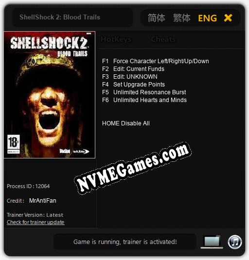 ShellShock 2: Blood Trails: Treinador (V1.0.5)