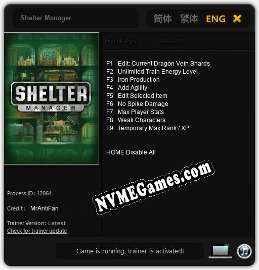 Shelter Manager: Cheats, Trainer +9 [MrAntiFan]