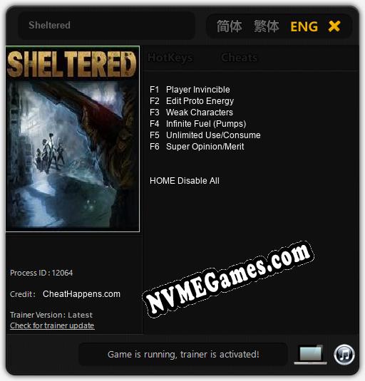 Sheltered: Cheats, Trainer +6 [CheatHappens.com]