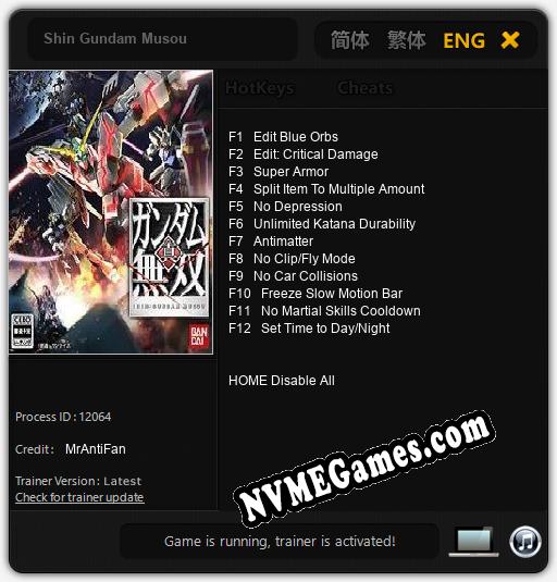 Shin Gundam Musou: Trainer +12 [v1.6]