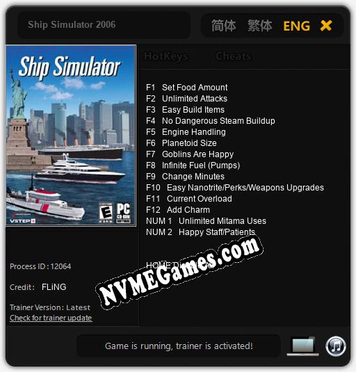 Ship Simulator 2006: Treinador (V1.0.49)