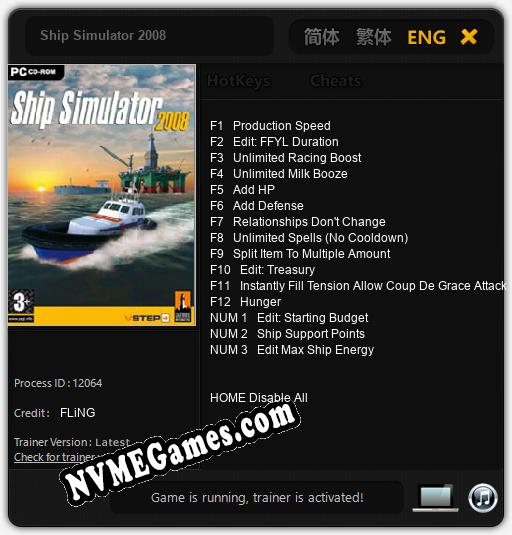 Ship Simulator 2008: Trainer +15 [v1.6]