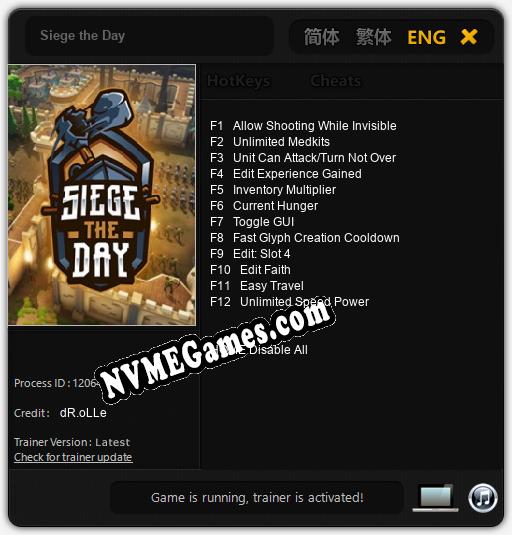 Siege the Day: Cheats, Trainer +12 [dR.oLLe]