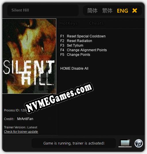 Silent Hill: Treinador (V1.0.65)