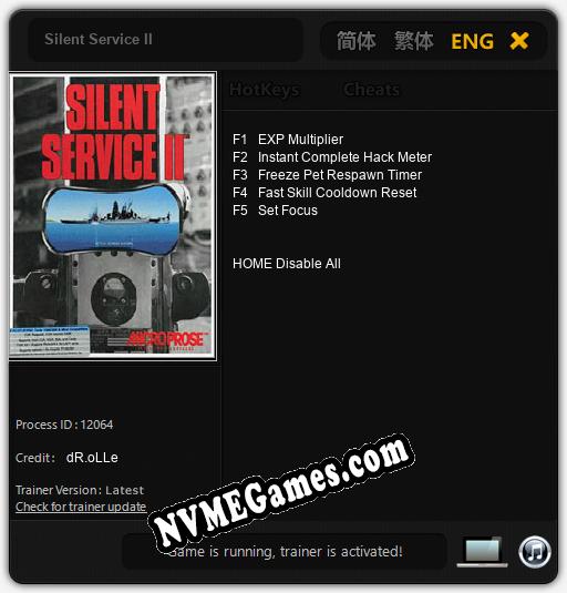 Silent Service II: Cheats, Trainer +5 [dR.oLLe]