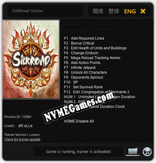 SilkRoad Online: Cheats, Trainer +15 [dR.oLLe]