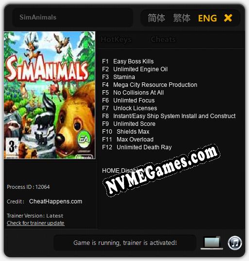 SimAnimals: Cheats, Trainer +12 [CheatHappens.com]