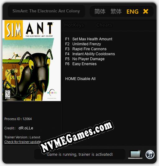 SimAnt: The Electronic Ant Colony: Cheats, Trainer +6 [dR.oLLe]