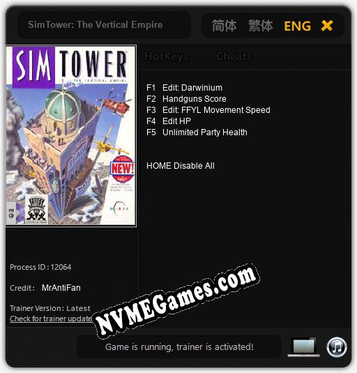 SimTower: The Vertical Empire: Cheats, Trainer +5 [MrAntiFan]