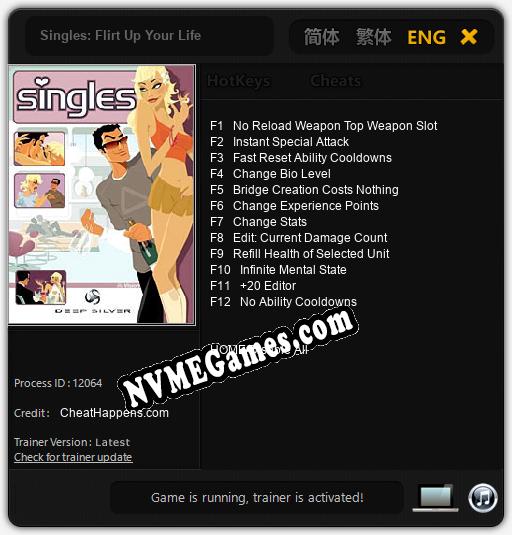 Singles: Flirt Up Your Life: Treinador (V1.0.84)