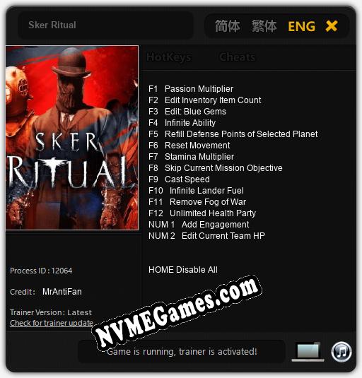 Sker Ritual: Trainer +14 [v1.7]