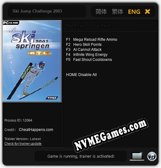 Ski Jump Challenge 2003: Treinador (V1.0.59)