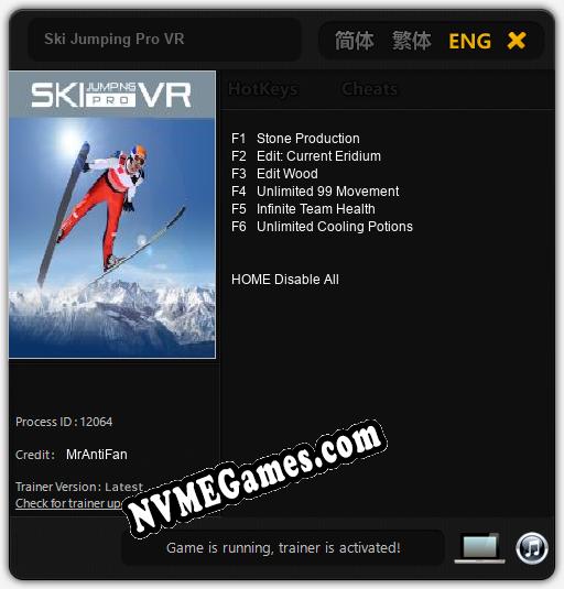 Treinador liberado para Ski Jumping Pro VR [v1.0.7]