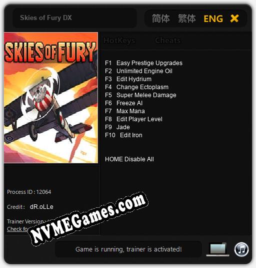 Skies of Fury DX: Treinador (V1.0.47)