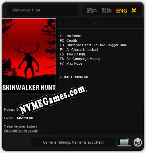 Skinwalker Hunt: Treinador (V1.0.94)