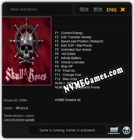 Skull and Bones: Trainer +14 [v1.8]