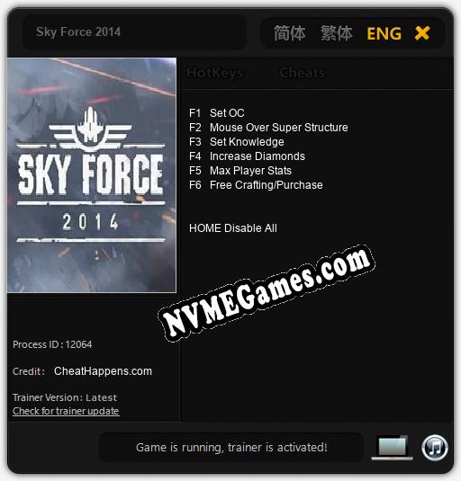 Sky Force 2014: Treinador (V1.0.36)