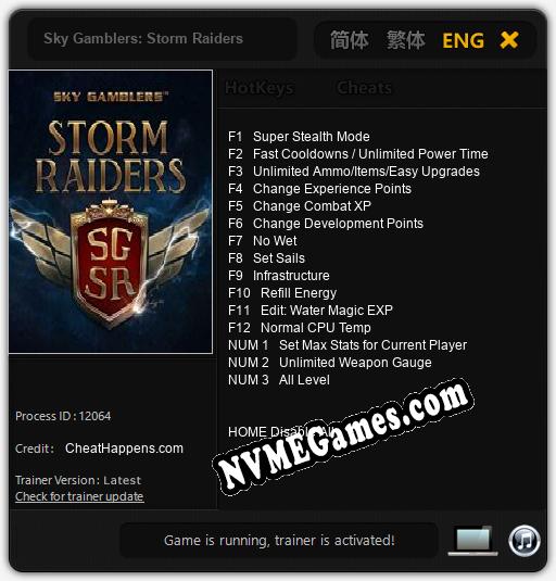 Sky Gamblers: Storm Raiders: Cheats, Trainer +15 [CheatHappens.com]