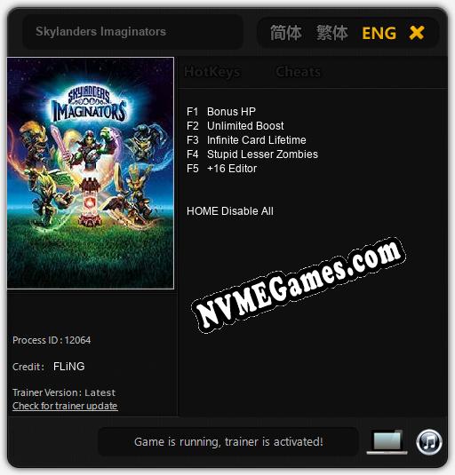 Skylanders Imaginators: Treinador (V1.0.25)