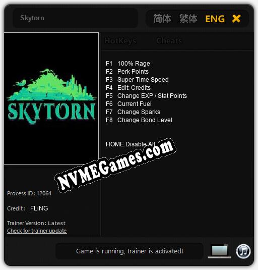 Skytorn: Cheats, Trainer +8 [FLiNG]