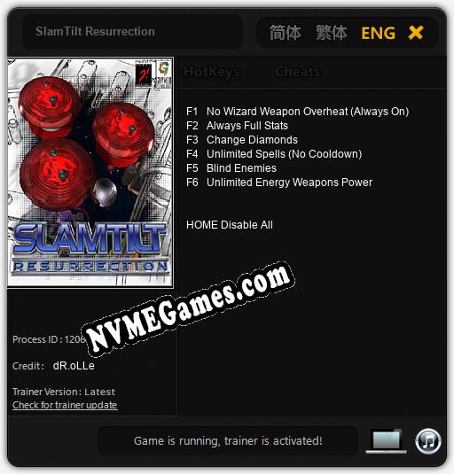 SlamTilt Resurrection: Cheats, Trainer +6 [dR.oLLe]