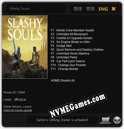 Slashy Souls: Cheats, Trainer +11 [dR.oLLe]