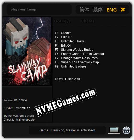 Slayaway Camp: Trainer +9 [v1.5]