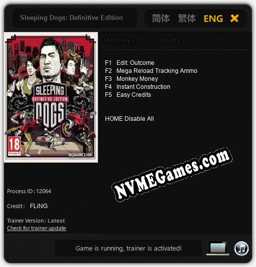 Sleeping Dogs: Definitive Edition: Trainer +5 [v1.7]