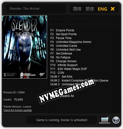 Slender: The Arrival: Trainer +15 [v1.4]