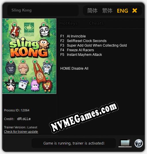 Sling Kong: Treinador (V1.0.18)