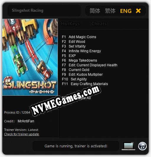 Slingshot Racing: Trainer +11 [v1.6]