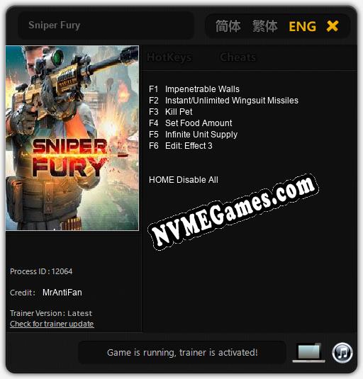 Sniper Fury: Treinador (V1.0.71)