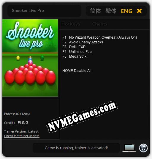 Snooker Live Pro: Treinador (V1.0.97)