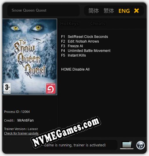 Snow Queen Quest: Cheats, Trainer +5 [MrAntiFan]