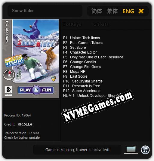 Snow Rider: Trainer +13 [v1.3]